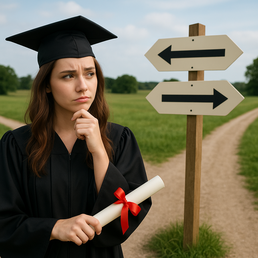Image of student choosing her destiny. Image of student choosing her destiny.