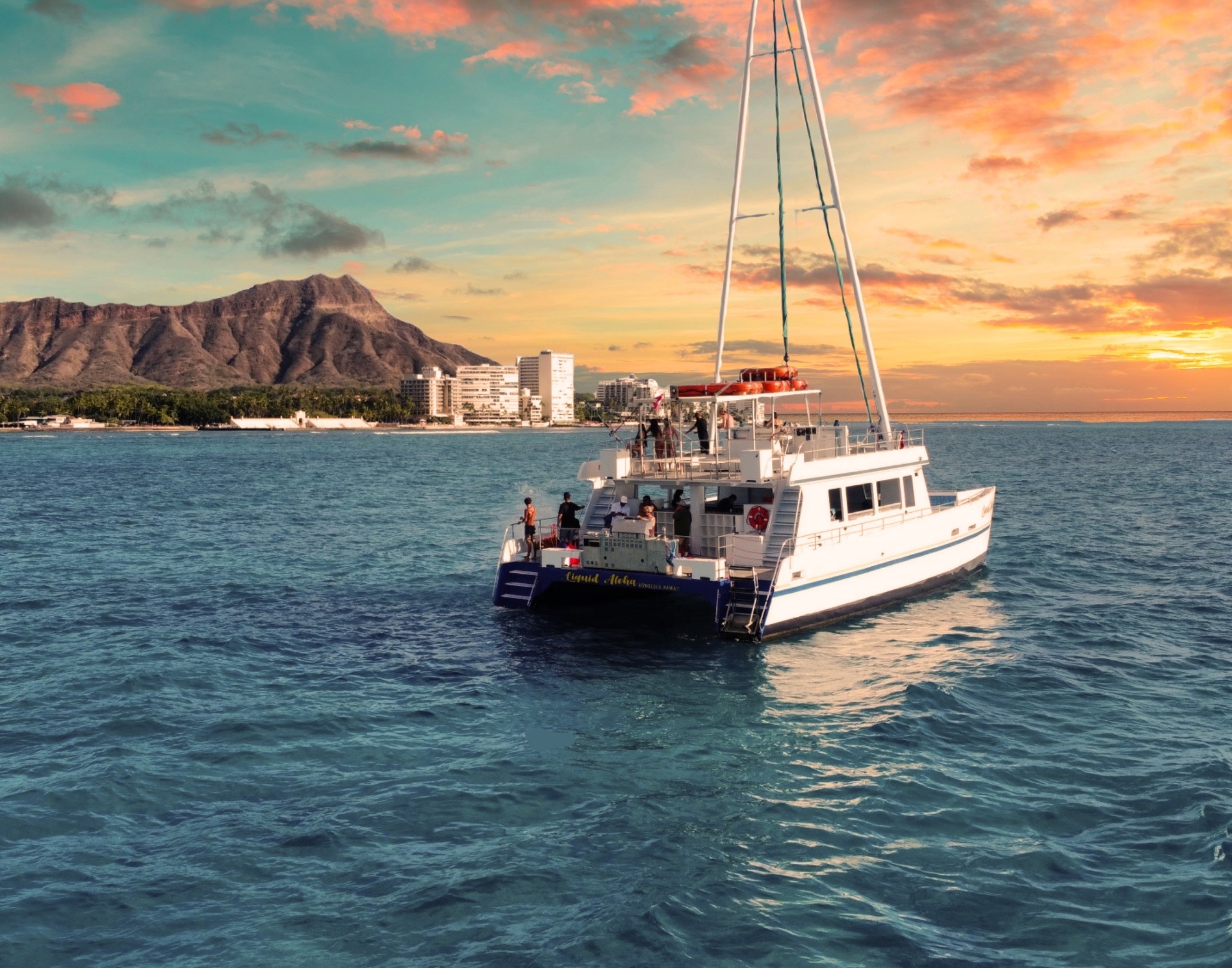 Sunset boat excursion