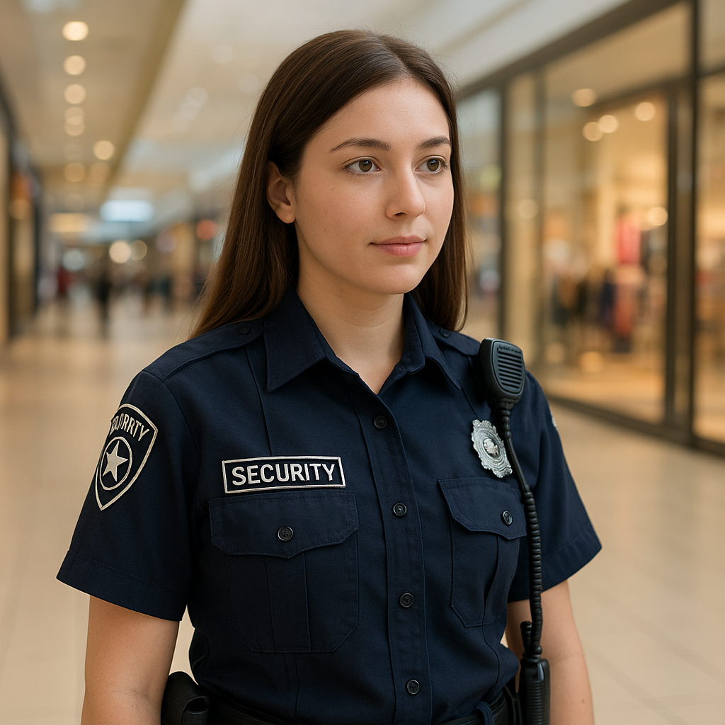 woman working security officer