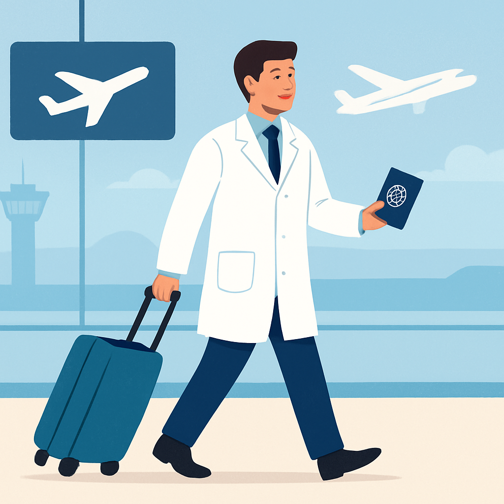 a pharmacist travelling