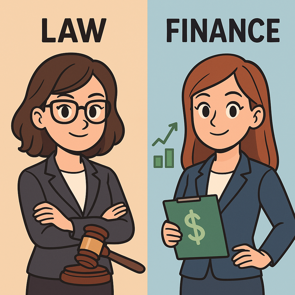 lawyer versus finance female