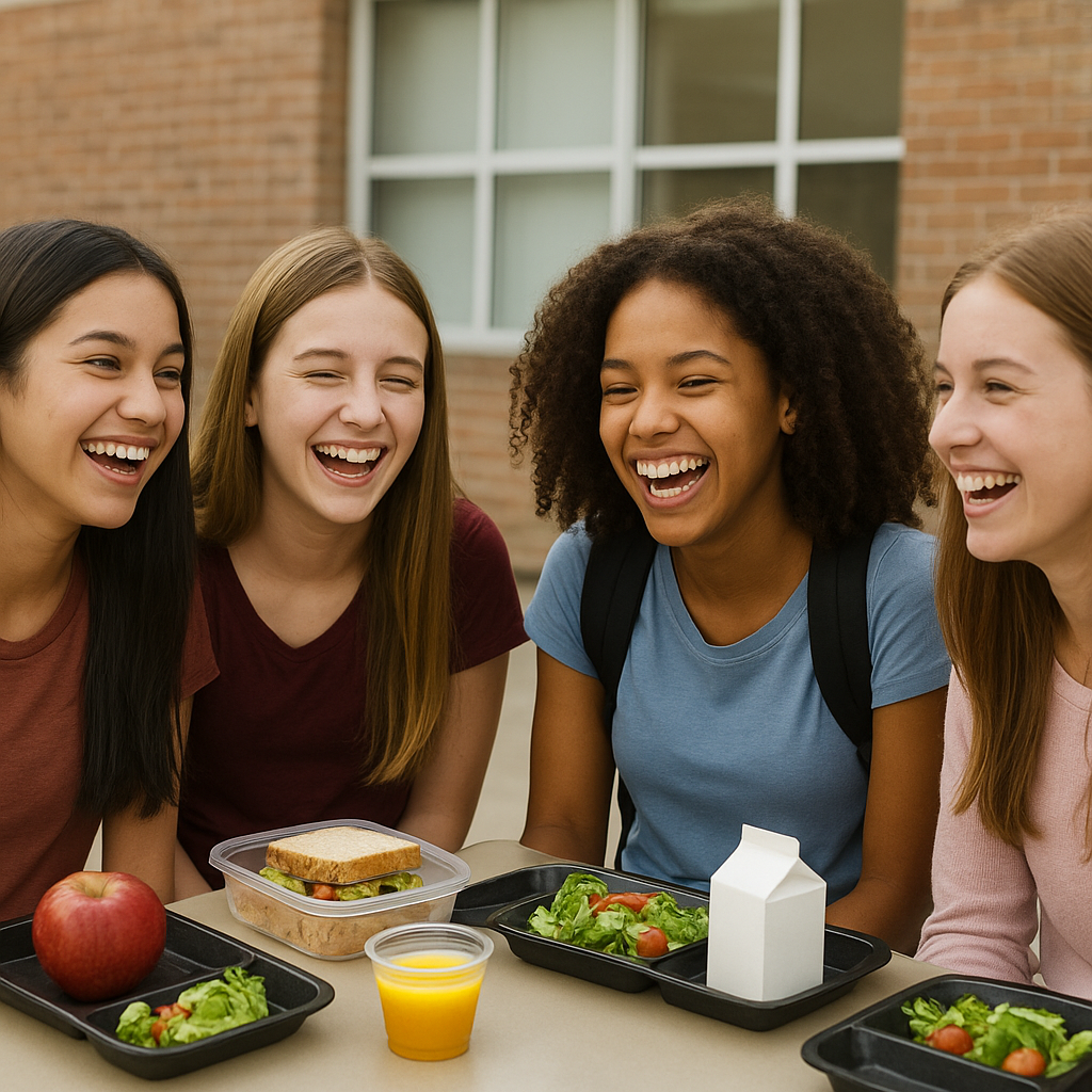 girls eating