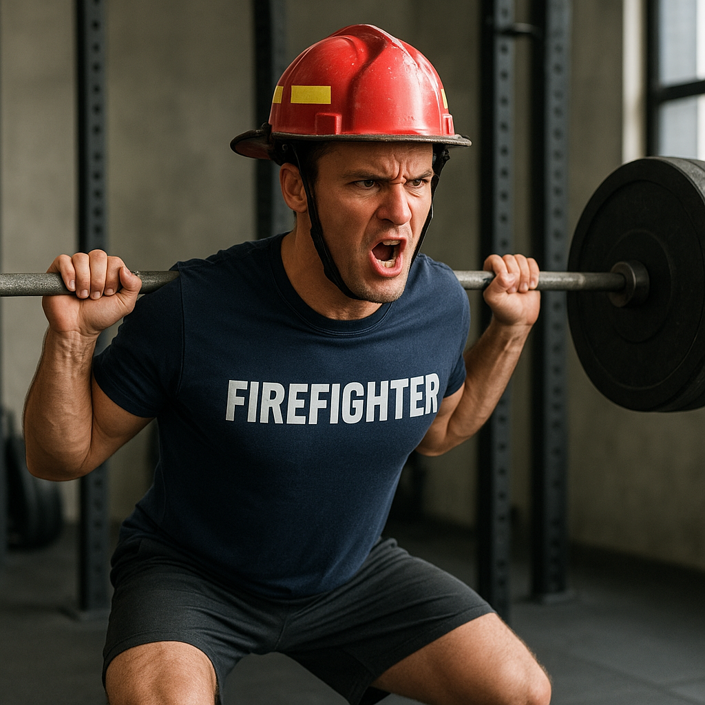 training hard