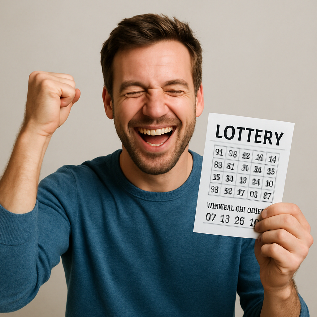 guy winning the lottery