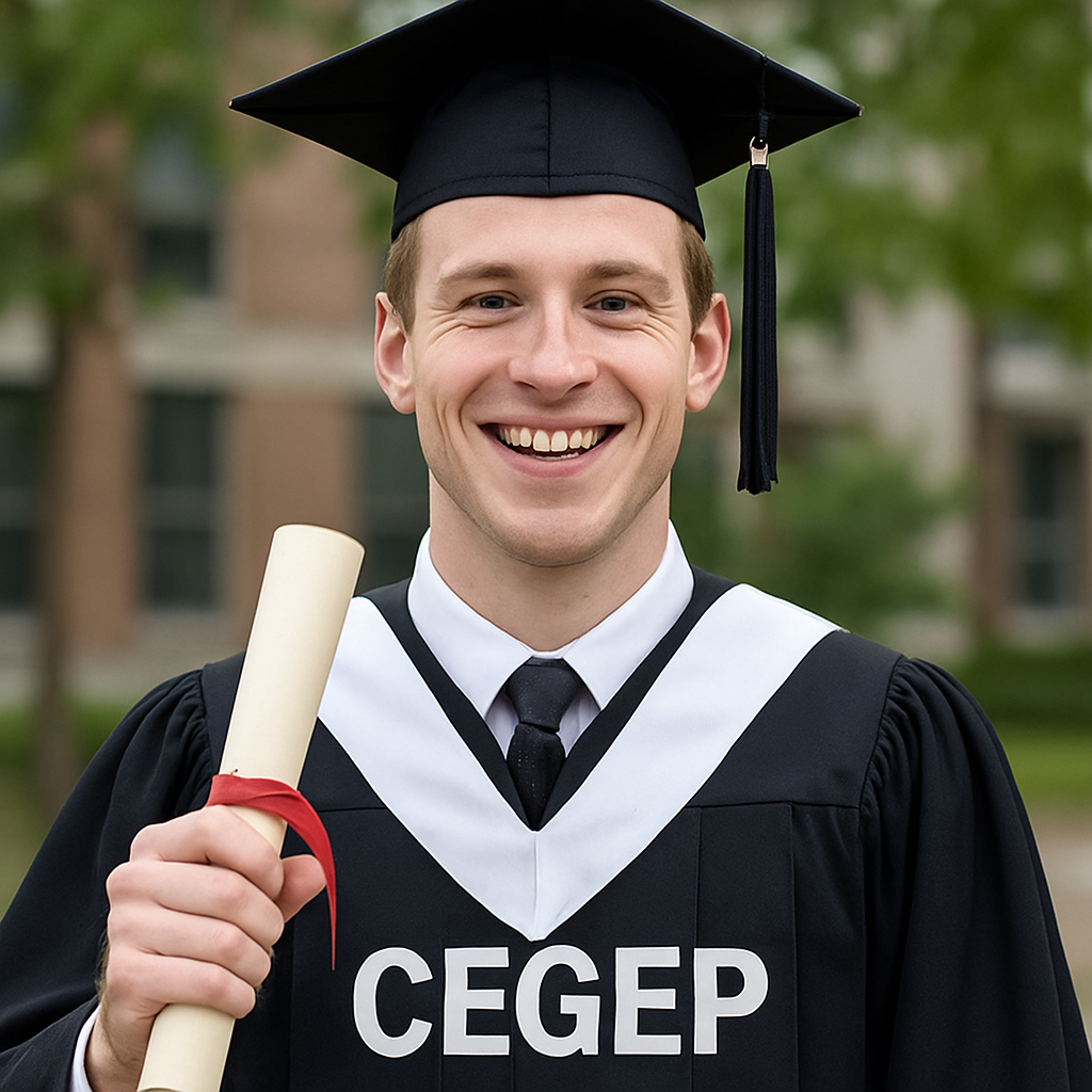 guy graduating CEGEP