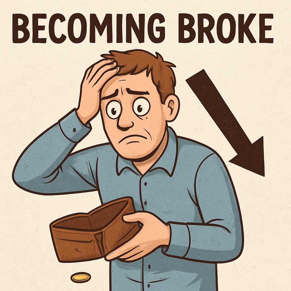 guy becoming broke