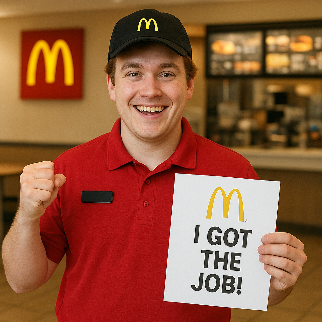 guy working at McDonald's