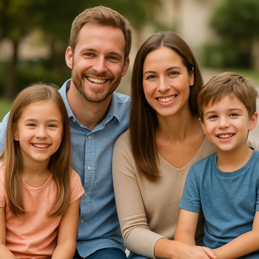 guy with his family