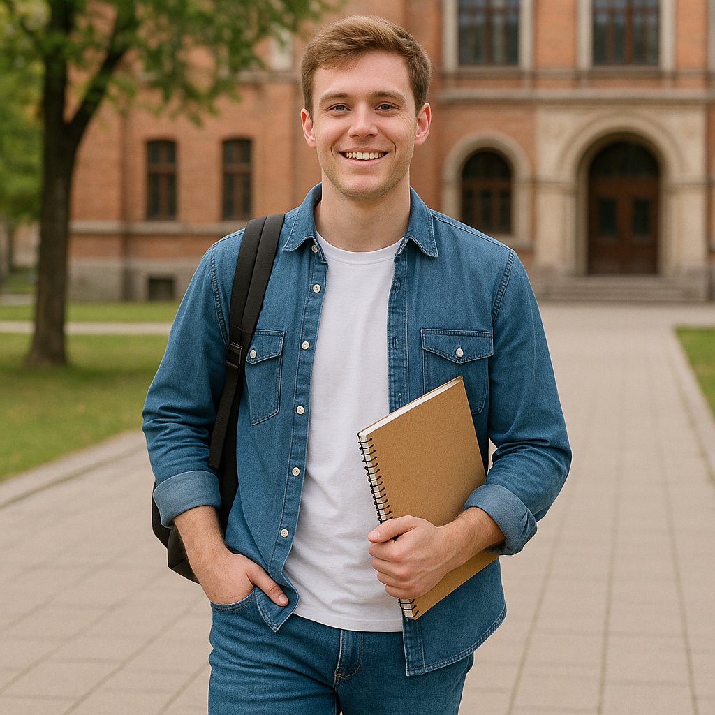 guy going to university