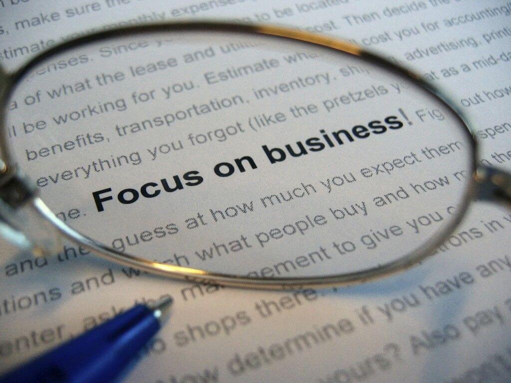 Focusing on business