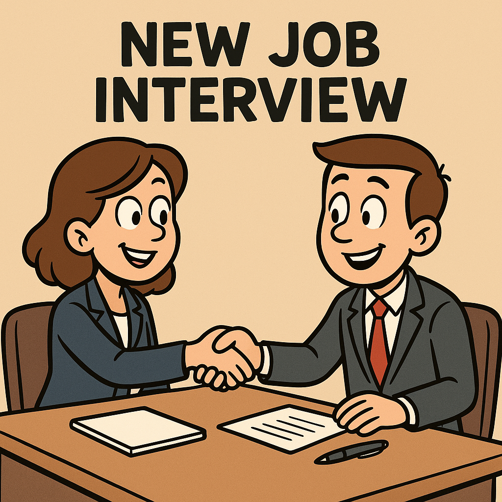 handshake new job interview