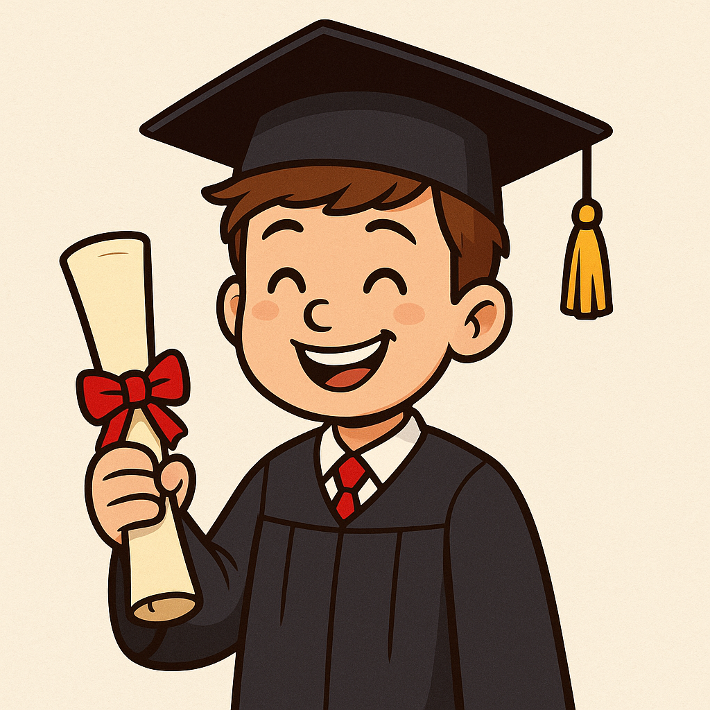 student graduation diploma smiling
