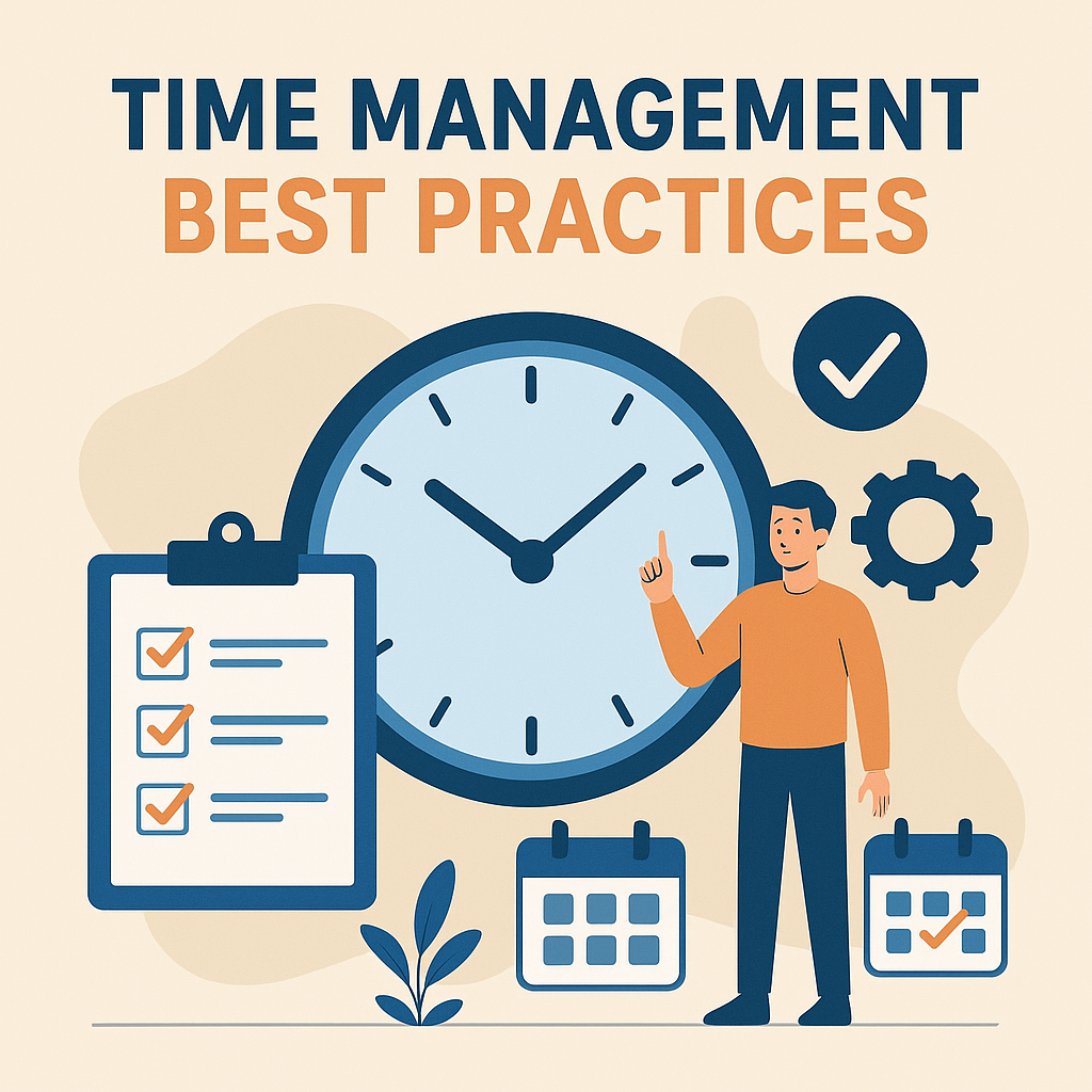 Wheel representing different aspect of time management.