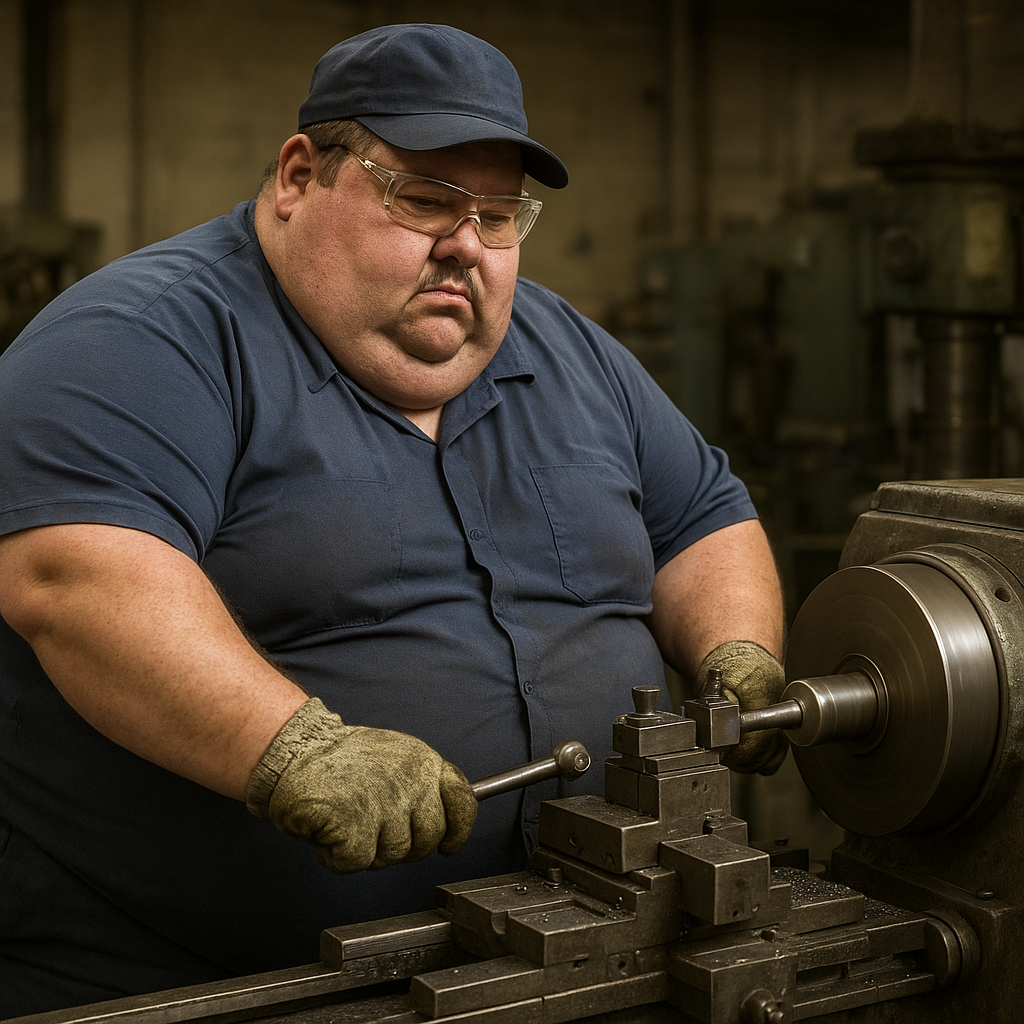 me in my machinist job