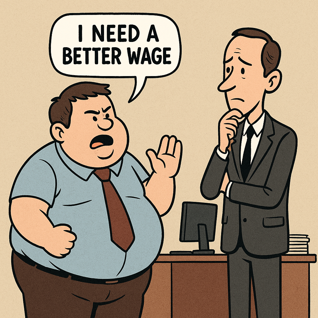 asking for a better wage