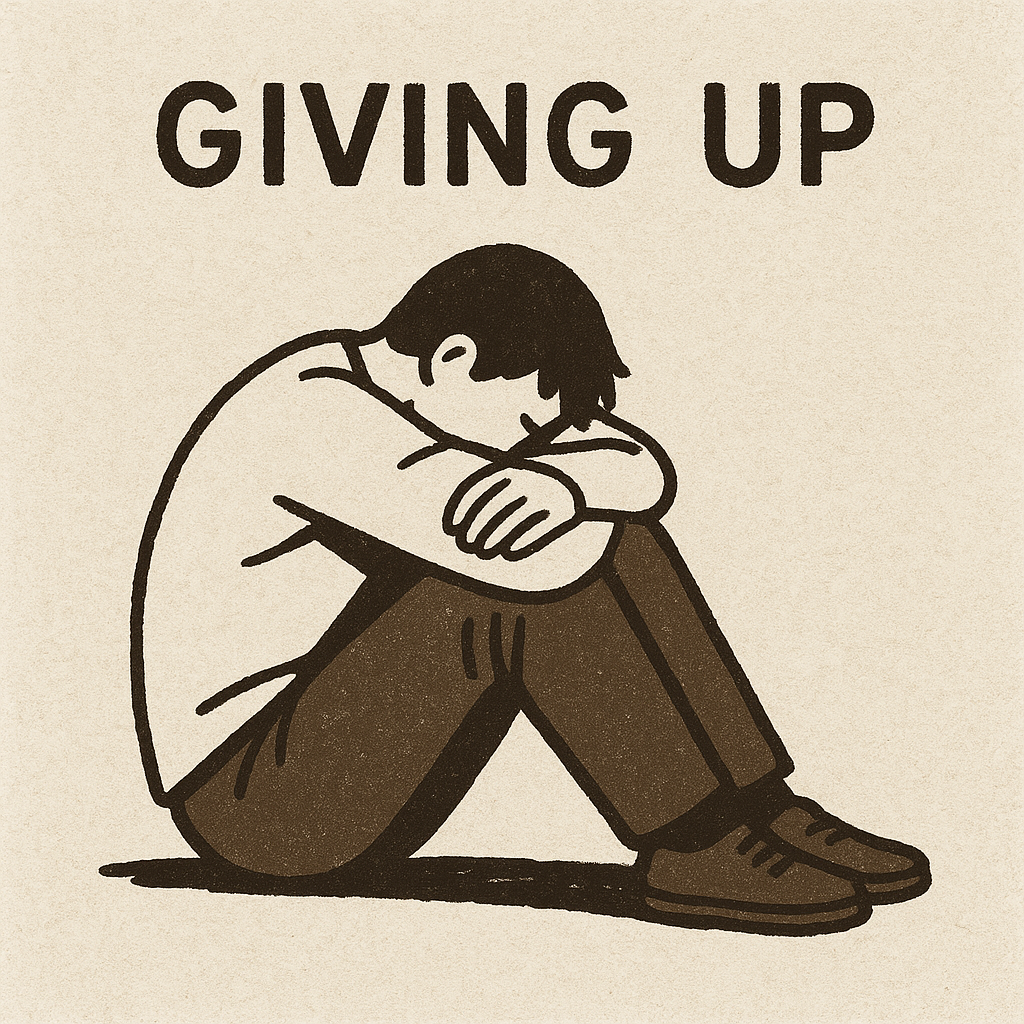 giving up