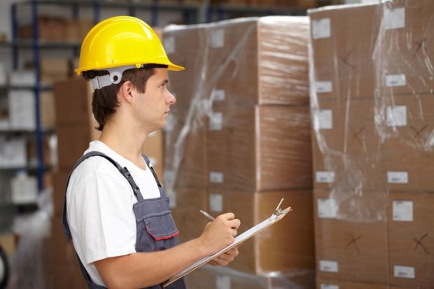 Student working on a part-time job