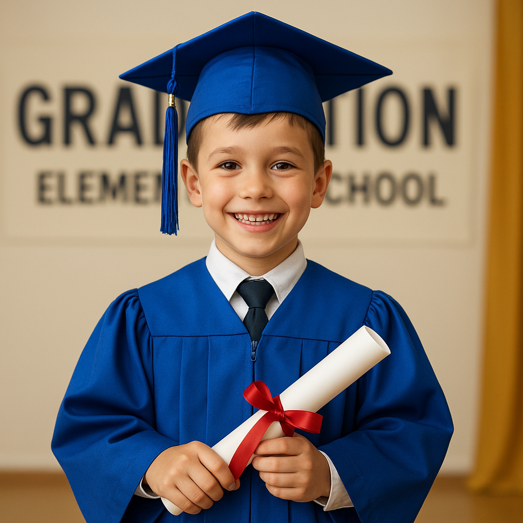 child graduating