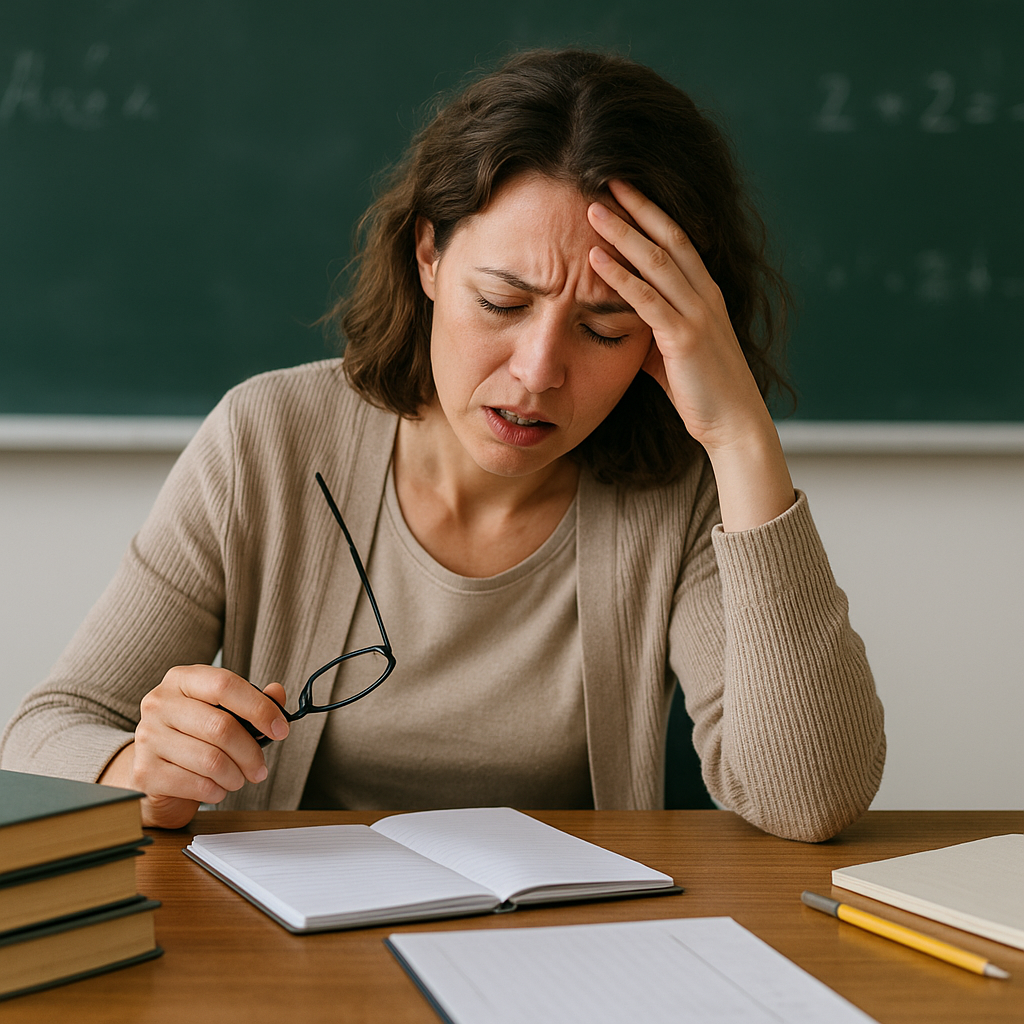 stressed teacher